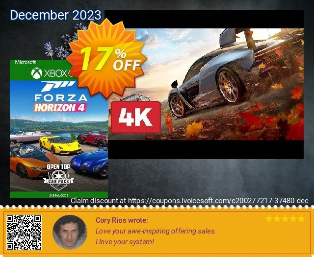 Forza Horizon 4 Open Top Car Pack Xbox One (UK) ausschließlich Ausverkauf Bildschirmfoto