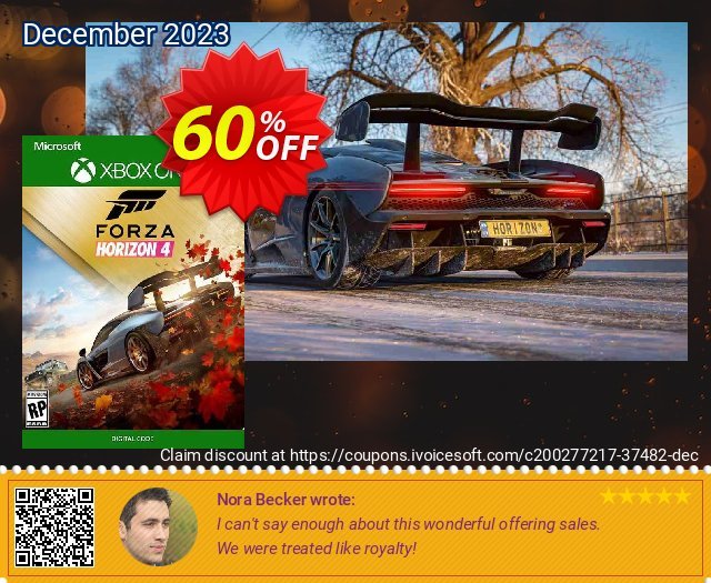 Forza Horizon 4 Ultimate Add-Ons Bundle Xbox One (US) ausschließenden Außendienst-Promotions Bildschirmfoto