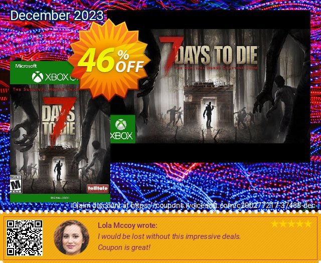 7 Days to Die Xbox One (US) discount 46% OFF, 2024 World Ovarian Cancer Day offering sales. 7 Days to Die Xbox One (US) Deal 2024 CDkeys