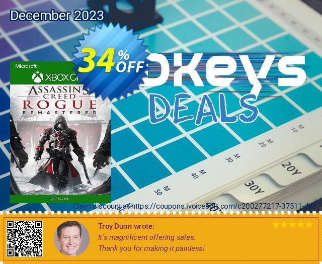 Assassin&#039;s Creed Rogue Remastered Xbox One (UK) khusus penawaran promosi Screenshot