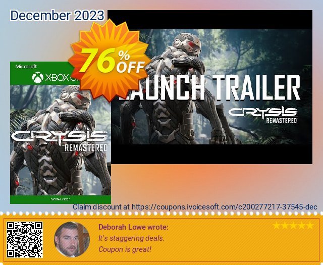Crysis Remastered Xbox One (UK) besten Diskont Bildschirmfoto