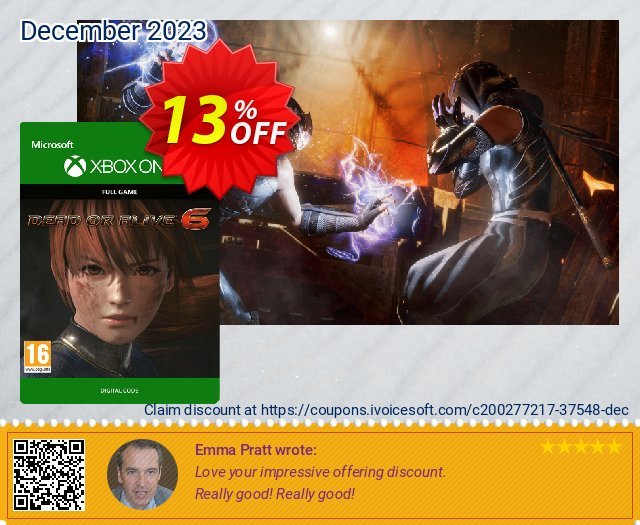 Dead or Alive 6 Xbox One discount 13% OFF, 2024 Resurrection Sunday offering sales. Dead or Alive 6 Xbox One Deal 2024 CDkeys