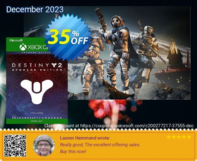 Destiny 2: Upgrade Edition Xbox One (US) 激动的 促销销售 软件截图