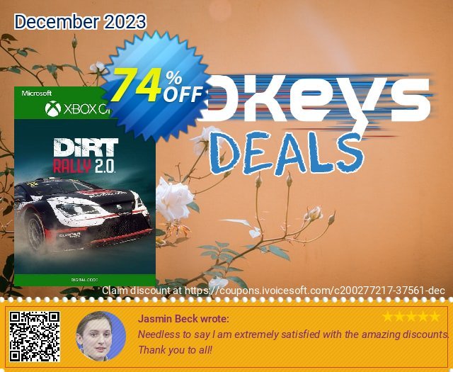 Dirt Rally 2.0 Xbox One (UK) discount 74% OFF, 2023 Kissing Day offering sales. Dirt Rally 2.0 Xbox One (UK) Deal 2023 CDkeys