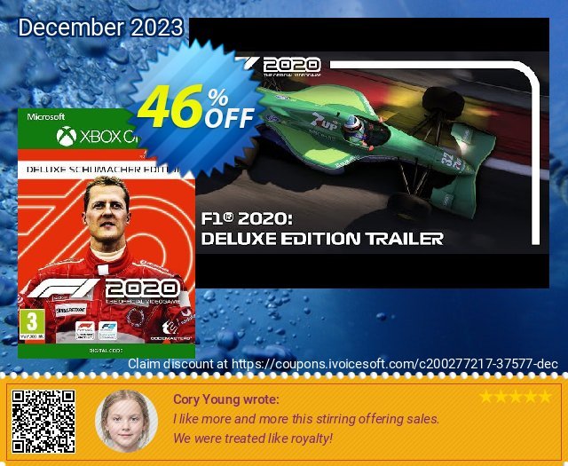 F1 2020 Deluxe Schumacher Edition Xbox One (EU) discount 46% OFF, 2024 Easter Day offering deals. F1 2024 Deluxe Schumacher Edition Xbox One (EU) Deal 2024 CDkeys