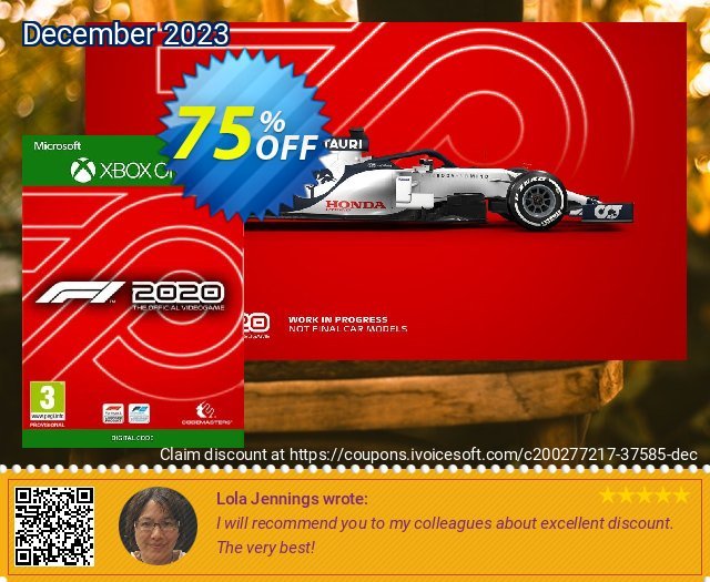 F1 2020 Xbox One (US) wunderschön Preisreduzierung Bildschirmfoto