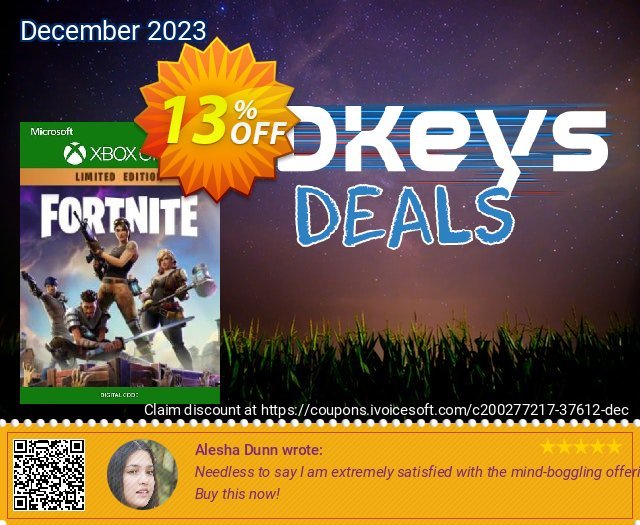 Fortnite - Limited Edition Founders Pack Xbox One discount 13% OFF, 2024 Memorial Day offering discount. Fortnite - Limited Edition Founders Pack Xbox One Deal 2024 CDkeys
