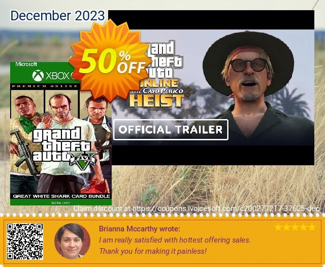Grand Theft Auto V: Premium Online Edition & Great White Shark Card Bundle Xbox One (UK) 大きい キャンペーン スクリーンショット