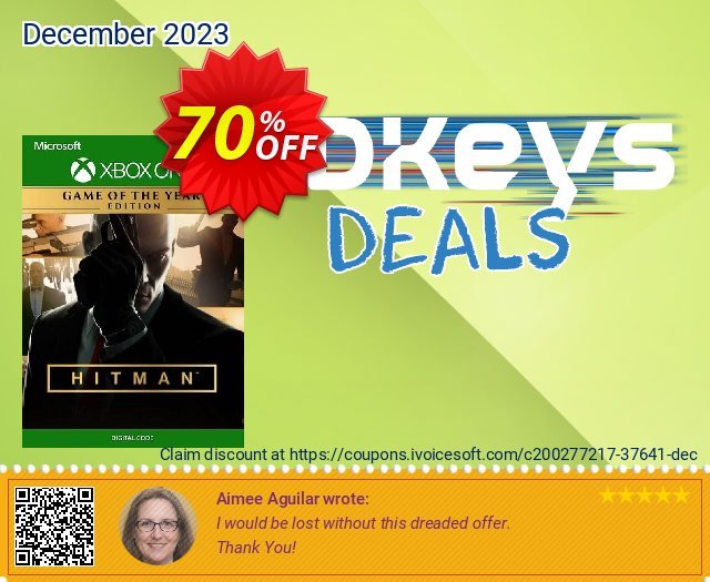 HITMAN - Game of the Year Edition Xbox One (UK) discount 70% OFF, 2024 April Fools' Day offering sales. HITMAN - Game of the Year Edition Xbox One (UK) Deal 2024 CDkeys