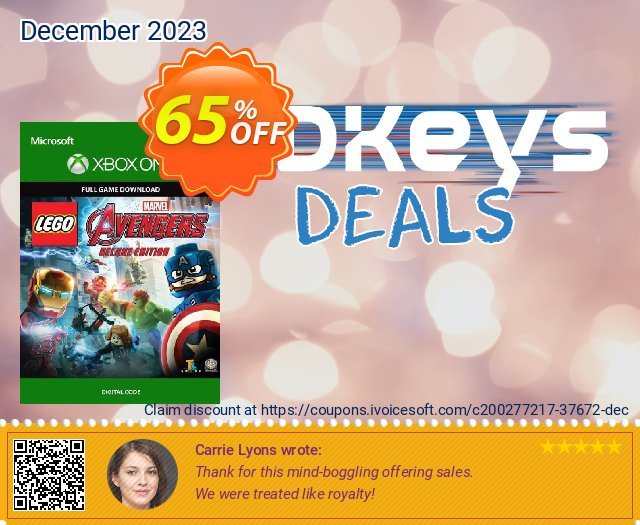 LEGO Marvel's Avengers - Deluxe Edition Xbox One (UK) discount 65% OFF, 2024 Easter Day offering deals. LEGO Marvel&#039;s Avengers - Deluxe Edition Xbox One (UK) Deal 2024 CDkeys
