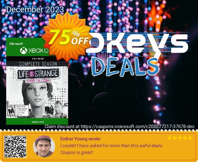 Life is Strange Before the Storm - Complete Season Xbox One (WW) discount 75% OFF, 2024 April Fools' Day offering sales. Life is Strange Before the Storm - Complete Season Xbox One (WW) Deal 2024 CDkeys
