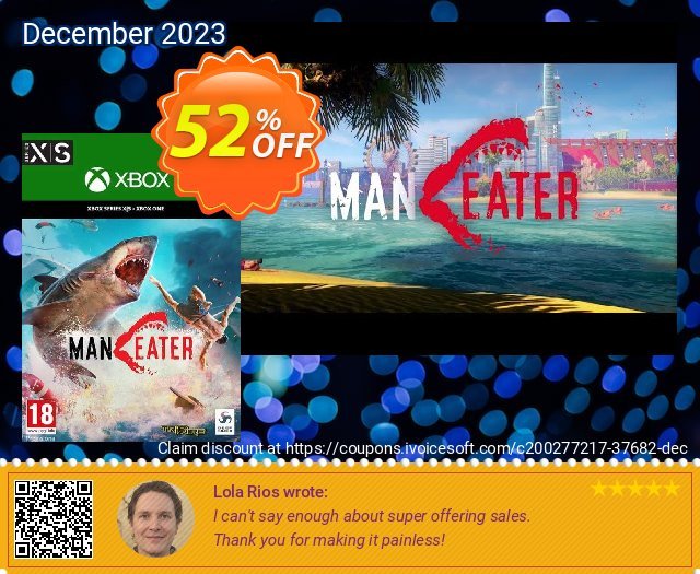 Maneater Xbox One/Xbox Series X|S (UK) discount 52% OFF, 2024 Easter Day offering sales. Maneater Xbox One/Xbox Series X|S (UK) Deal 2024 CDkeys