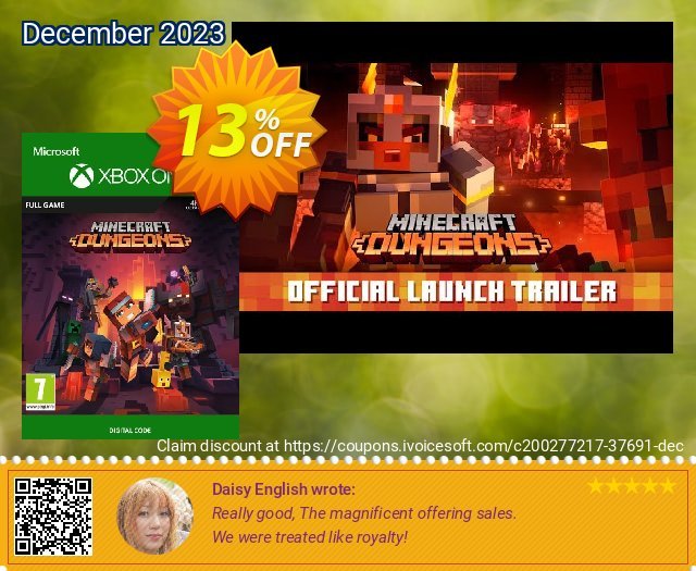 Minecraft Dungeons Xbox One (UK) aufregenden Preisnachlass Bildschirmfoto