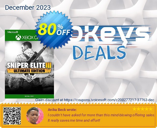 Sniper Elite 3 - Ultimate Edition Xbox One (UK) erstaunlich Promotionsangebot Bildschirmfoto