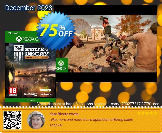 State of Decay: Year One Survival Edition Xbox One (UK) discount 75% OFF, 2022 New Year's Day discounts. State of Decay: Year One Survival Edition Xbox One (UK) Deal 2022 CDkeys