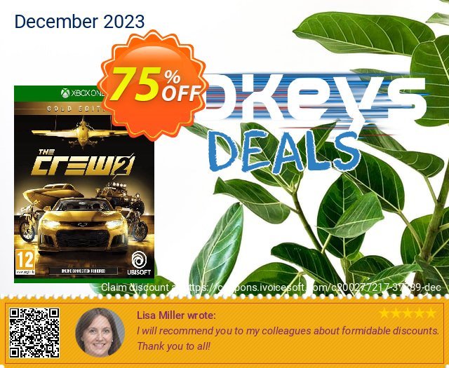 The Crew 2 Gold Edition Xbox One (UK) discount 75% OFF, 2024 World Backup Day promo. The Crew 2 Gold Edition Xbox One (UK) Deal 2024 CDkeys