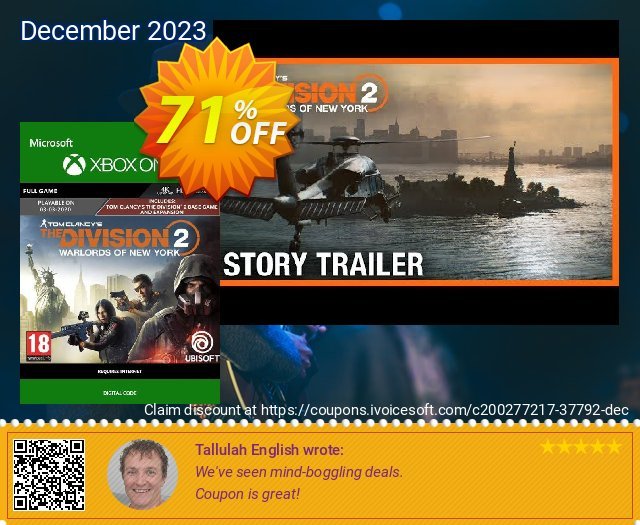 The Division 2 - Warlords of New York Edition Xbox One (UK) ausschließenden Beförderung Bildschirmfoto