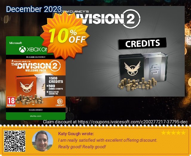 Tom Clancy&#039;s The Division 2 Welcome Pack Xbox One tersendiri promosi Screenshot
