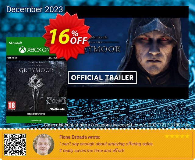 The Elder Scrolls Online: Greymoor Xbox One discount 16% OFF, 2024 April Fools' Day offer. The Elder Scrolls Online: Greymoor Xbox One Deal 2024 CDkeys