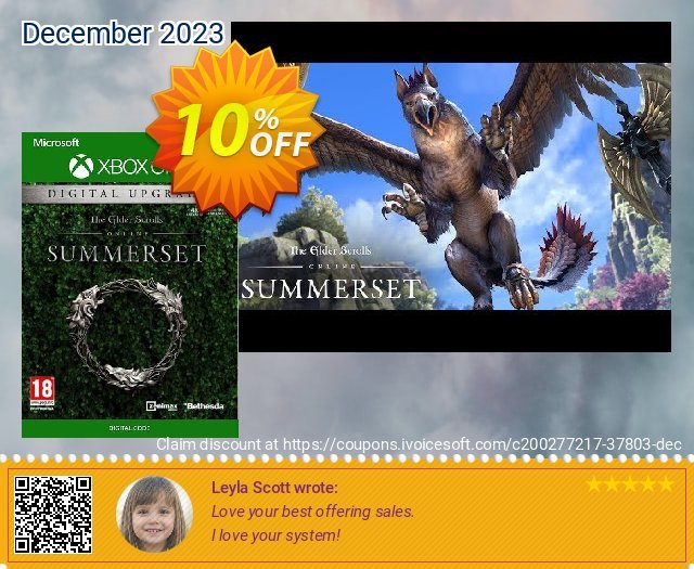 The Elder Scrolls Online: Summerset Upgrade Edition Xbox One discount 10% OFF, 2024 Resurrection Sunday offering discount. The Elder Scrolls Online: Summerset Upgrade Edition Xbox One Deal 2024 CDkeys