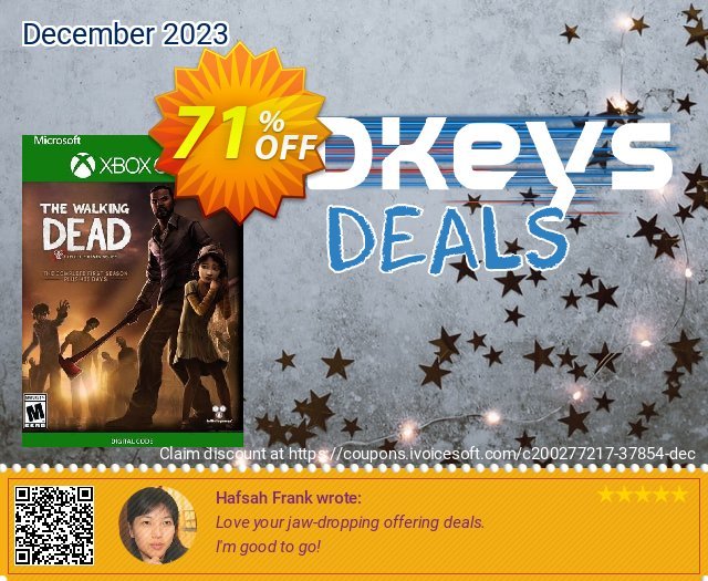The Walking Dead: The Complete First Season Xbox One (UK) ausschließenden Verkaufsförderung Bildschirmfoto