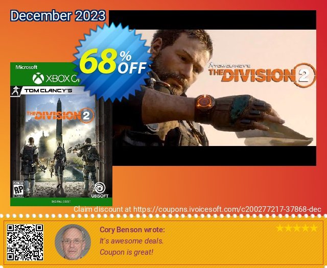 Tom Clancy&#039;s The Division 2 Xbox One (UK)  굉장한   프로모션  스크린 샷