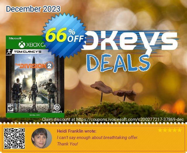 Tom Clancy&#039;s The Division 2 Xbox One (US) enak penawaran waktu Screenshot