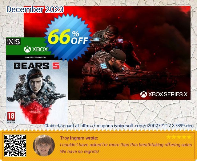Gears 5 Xbox One/Xbox Series X|S/ PC (US) discount 66% OFF, 2024 World Backup Day offering discount. Gears 5 Xbox One/Xbox Series X|S/ PC (US) Deal 2024 CDkeys