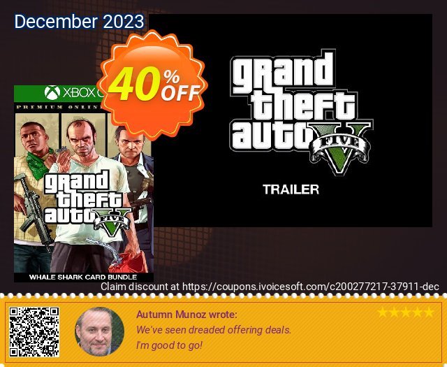 Grand Theft Auto V 5 Premium Online Edition & Megalodon Shark Card Bundle Xbox One (EU) 惊人的 产品销售 软件截图