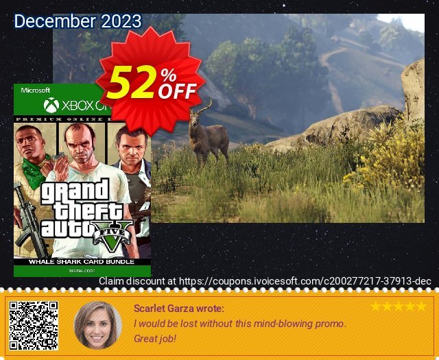 Grand Theft Auto V Premium Online Edition & Whale Shark Card Bundle Xbox One (US) eksklusif diskon Screenshot