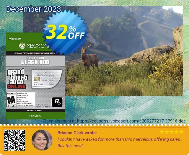 Grand Theft Auto V - Great White Shark Cash Card Xbox One (US) besten Promotionsangebot Bildschirmfoto