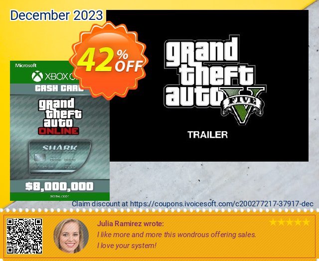 Grand Theft Auto V - Megalodon Cash Card Xbox One (EU) discount 42% OFF, 2024 Easter Day offering discount. Grand Theft Auto V - Megalodon Cash Card Xbox One (EU) Deal 2024 CDkeys