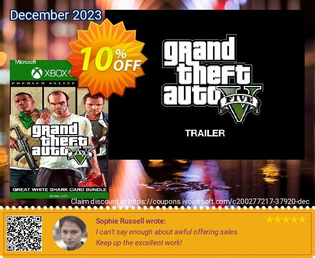 Grand Theft Auto V Premium Online Edition &amp; Great White Shark Card Bundle Xbox One (EU)  최고의   촉진  스크린 샷