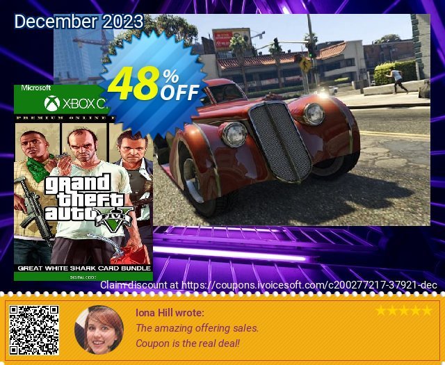 Grand Theft Auto V Premium Online Edition &amp; Great White Shark Card Bundle Xbox One (US) 大きい 助長 スクリーンショット