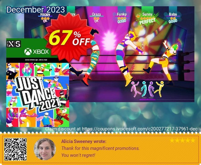 Just Dance 2021 Xbox One/Xbox Series X|S baik sekali voucher promo Screenshot