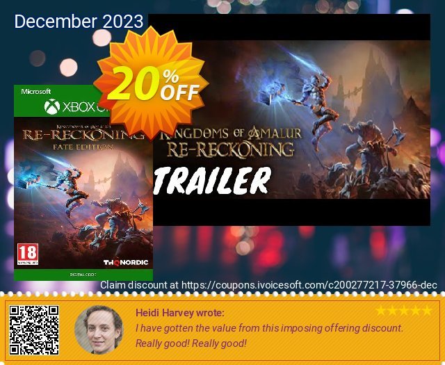 Kingdoms of Amalur: Re-Reckoning FATE Edition Xbox One (EU) 棒极了 优惠码 软件截图