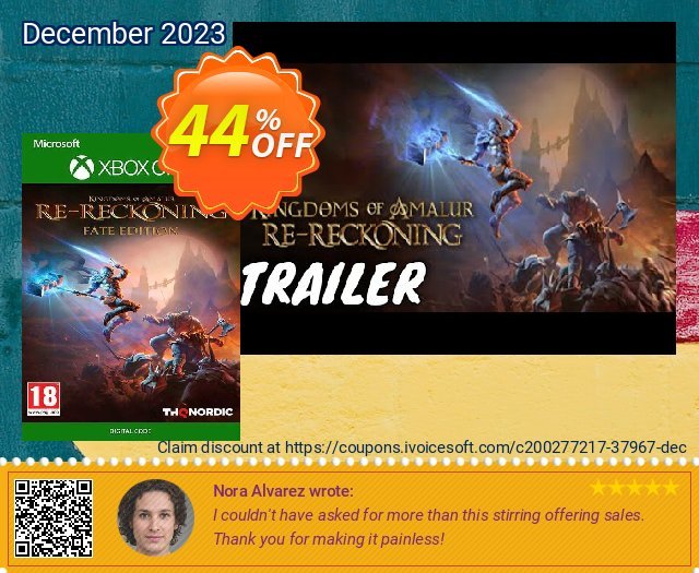 Kingdoms of Amalur: Re-Reckoning FATE Edition Xbox One (UK) discount 44% OFF, 2024 Easter Day offering sales. Kingdoms of Amalur: Re-Reckoning FATE Edition Xbox One (UK) Deal 2024 CDkeys