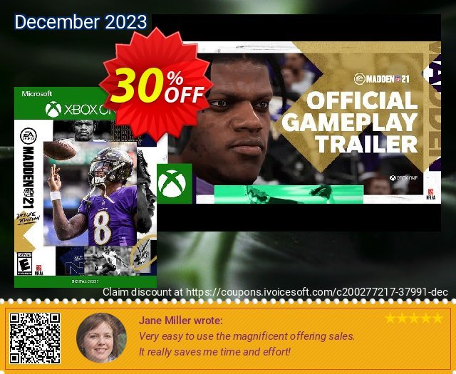 Madden NFL 21: Deluxe Edition Xbox One (UK) 驚き クーポン スクリーンショット