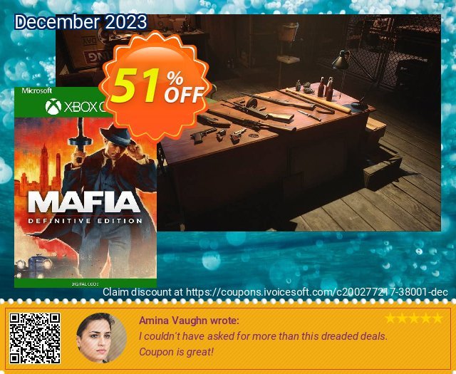Mafia: Definitive Edition Xbox One discount 51% OFF, 2024 April Fools' Day offering sales. Mafia: Definitive Edition Xbox One Deal 2024 CDkeys