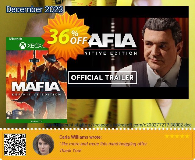 Mafia: Definitive Edition Xbox One (UK) discount 36% OFF, 2024 Easter Day offering sales. Mafia: Definitive Edition Xbox One (UK) Deal 2024 CDkeys