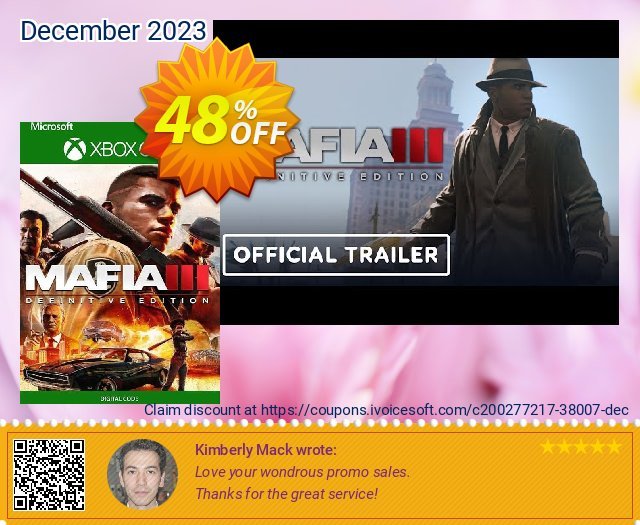 Mafia III: Definitive Edition Xbox One (UK) uneingeschränkt Verkaufsförderung Bildschirmfoto