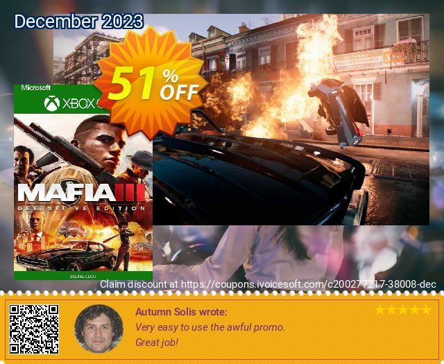 Mafia III: Definitive Edition Xbox One (US) ausschließlich Ausverkauf Bildschirmfoto