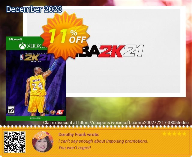 NBA 2K21 Next Generation Mamba Forever Edition Xbox One (US) discount 11% OFF, 2024 April Fools' Day offering sales. NBA 2K21 Next Generation Mamba Forever Edition Xbox One (US) Deal 2024 CDkeys