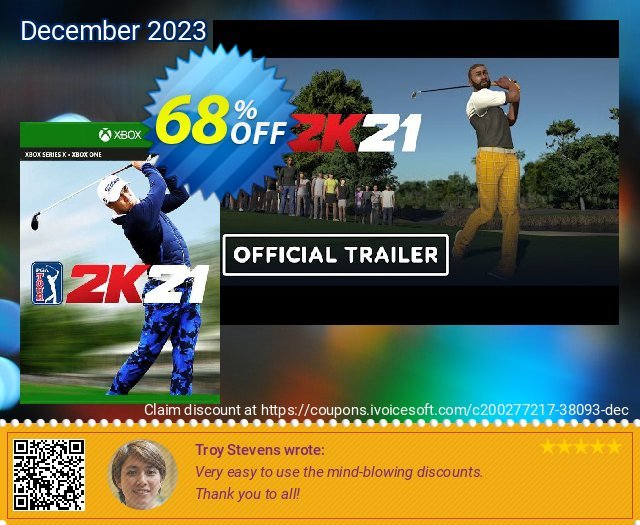 PGA Tour 2K21 Xbox One 惊人的 优惠券 软件截图