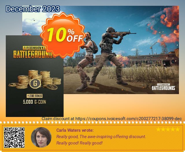 PlayerUnknowns Battlegrounds 6000 G-Coins Xbox One eksklusif kupon diskon Screenshot