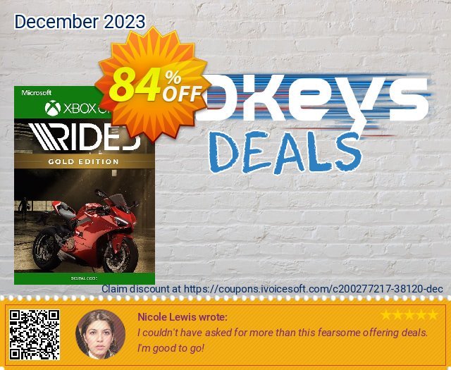 Ride 3 Gold Edition Xbox One (UK) discount 84% OFF, 2024 Mother's Day promotions. Ride 3 Gold Edition Xbox One (UK) Deal 2024 CDkeys