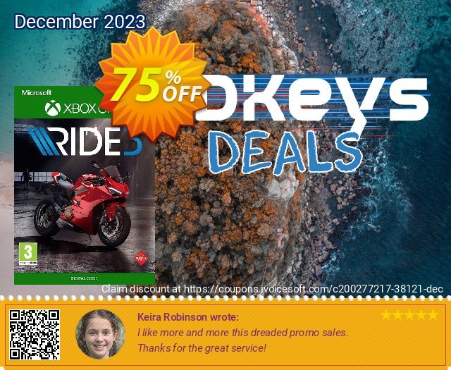 Ride 3 Xbox One (UK) discount 75% OFF, 2024 April Fools' Day promotions. Ride 3 Xbox One (UK) Deal 2024 CDkeys