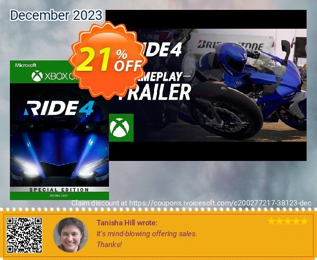 Ride 4 Special Edition Xbox One (UK) discount 21% OFF, 2024 Resurrection Sunday deals. Ride 4 Special Edition Xbox One (UK) Deal 2024 CDkeys