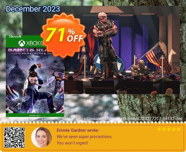 Saints Row IV Re-Elected Xbox One (US) terbatas voucher promo Screenshot