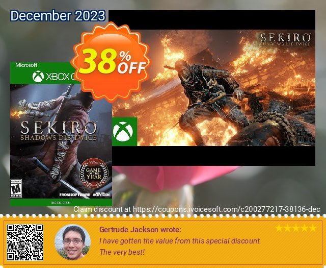 Sekiro: Shadows Die Twice - GOTY Edition Xbox One (UK) discount 38% OFF, 2024 April Fools' Day offering sales. Sekiro: Shadows Die Twice - GOTY Edition Xbox One (UK) Deal 2024 CDkeys
